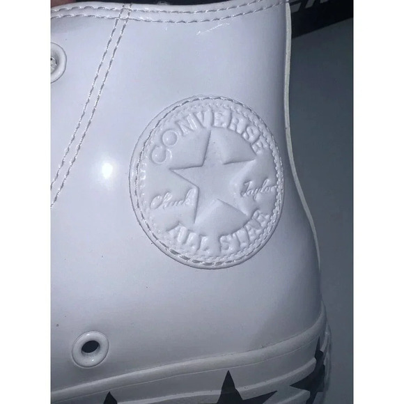 Converse Miley cyrus Chuck Taylor All Star High Top White Patent Black Hi Stars - Picture 8 of 11